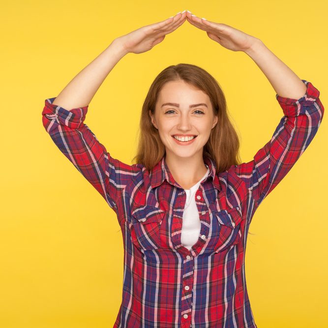 Girl Making Safety Symbol