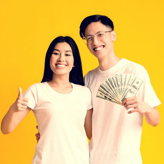 Asian Couple Money Loan